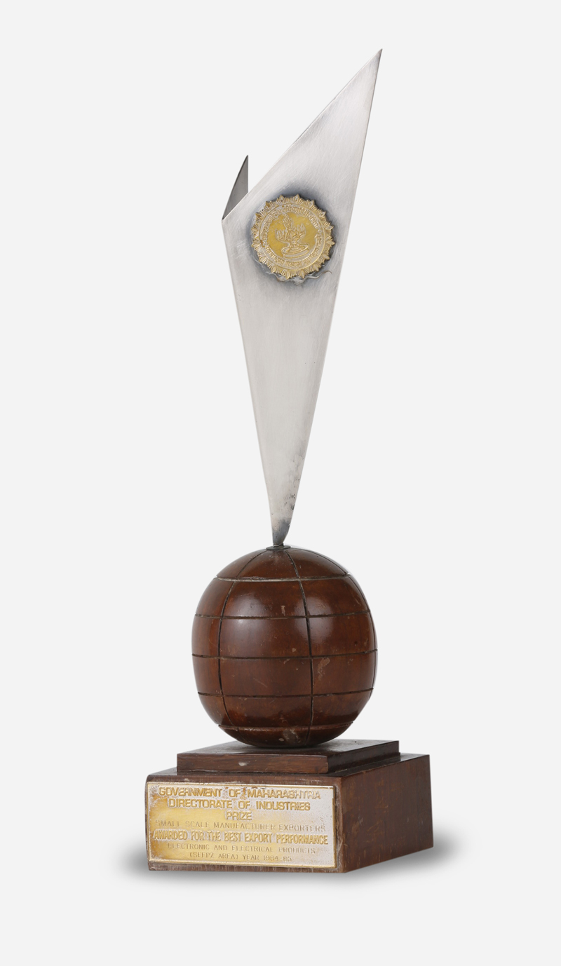 1984 85 GOVERNMENT OF MAHARASHTRA DIRECTORATE OF INDUSTRIES PRIZE Best Export Performance Tandon Group GB