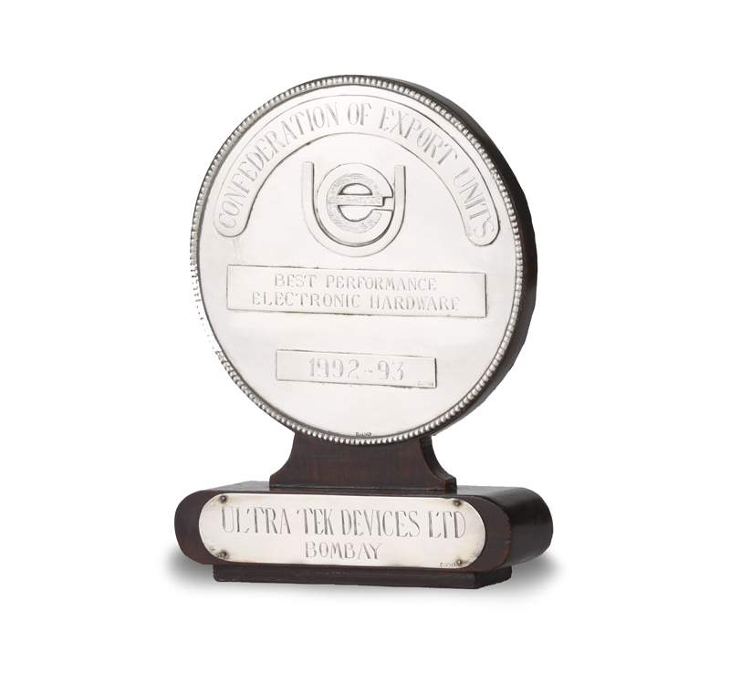 1992 93 Confederation of Export Units BEST PERFORMANCE ELECTONIC HARDWARE Ultra Tek Devices Bombay Tandon Group GB