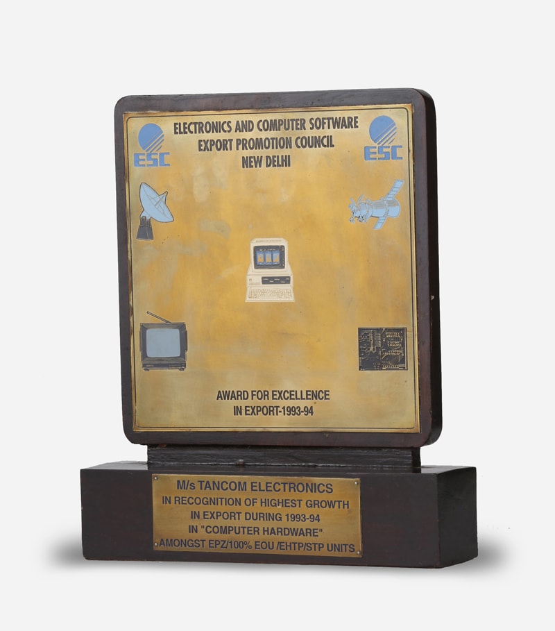 1993 94 ESC AWARD FOR EXCELLENCE IN EXPORT Computer Hardware Tancom Electrronics Tandon Group GB