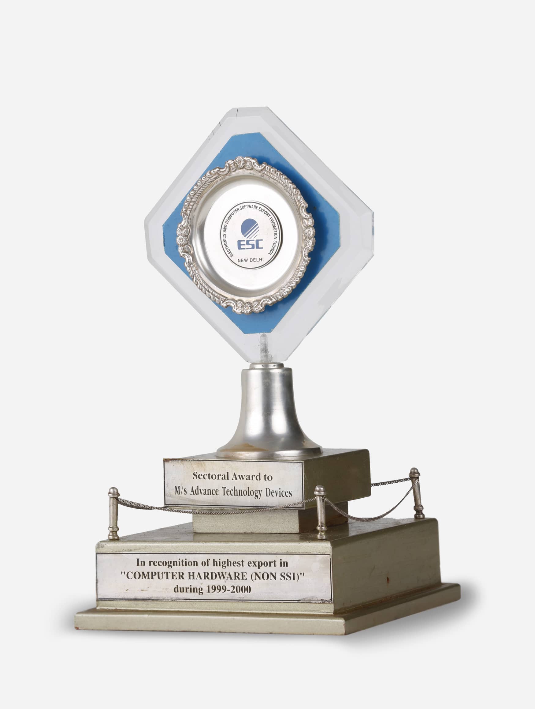 1999 2000 ESC Sectoral Award HIGHEST EXPORT IN COMPUTER HARDWARE Advance Technology Devices Tandon Group GB