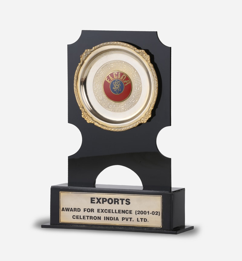 2001 2002 Elcina Celetron India EXPORTS AWARD FOR EXCELLENCE Tandon Group GB